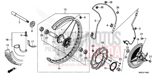 ROUE AVANT CRF450LK de 2019